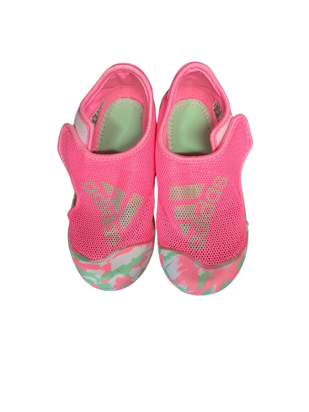 adidas Kids Pink & Mint Water Shoes Slip-On Sz 10